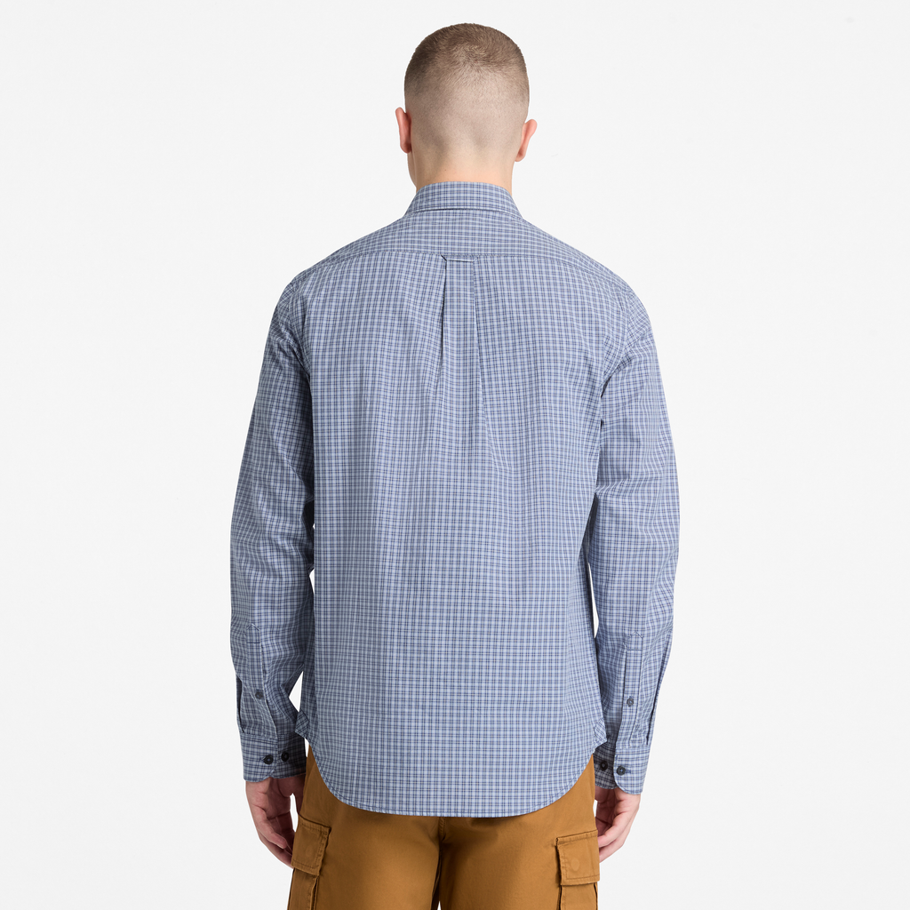 Micro Plaid Poplin Shirt For Men