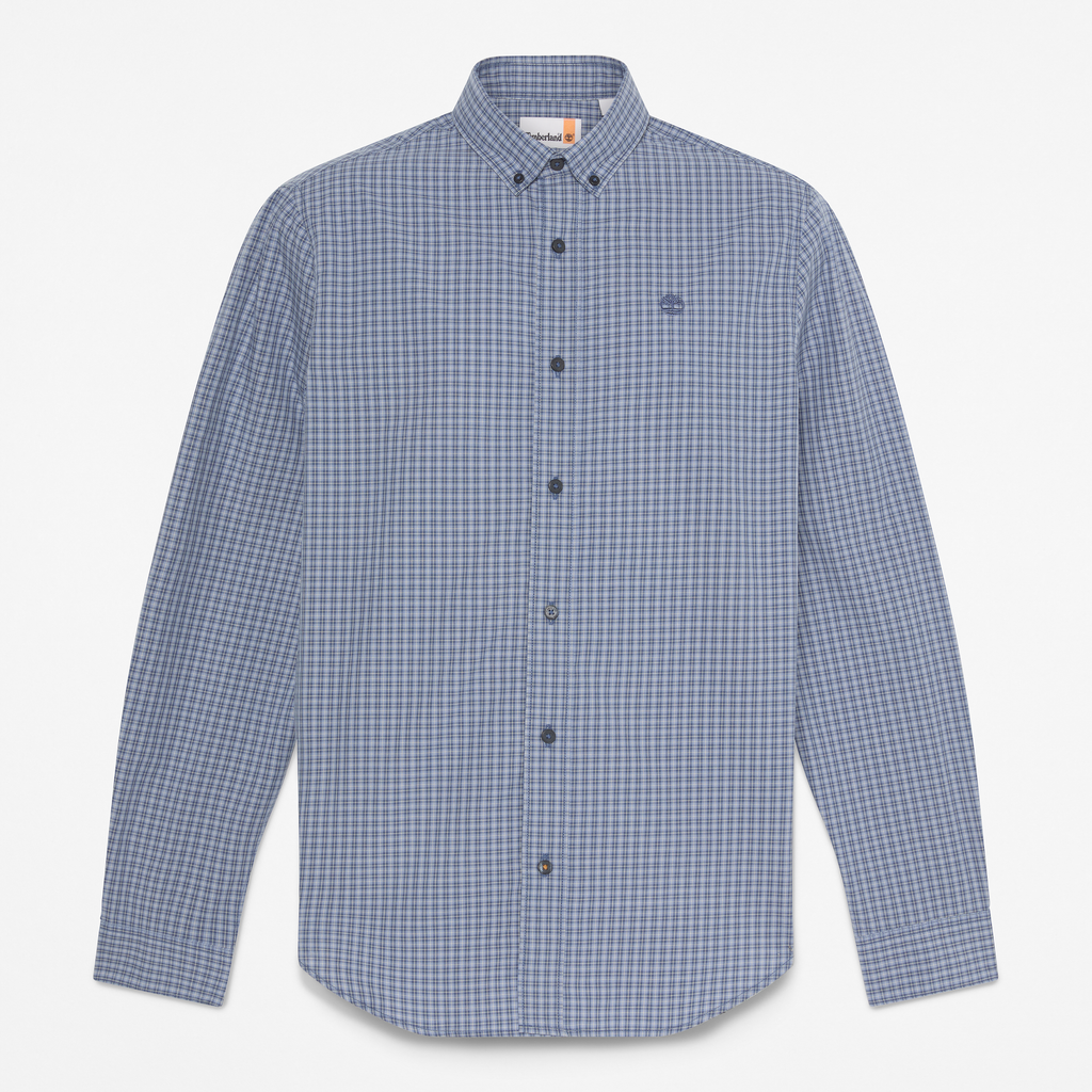 Micro Plaid Poplin Shirt For Men