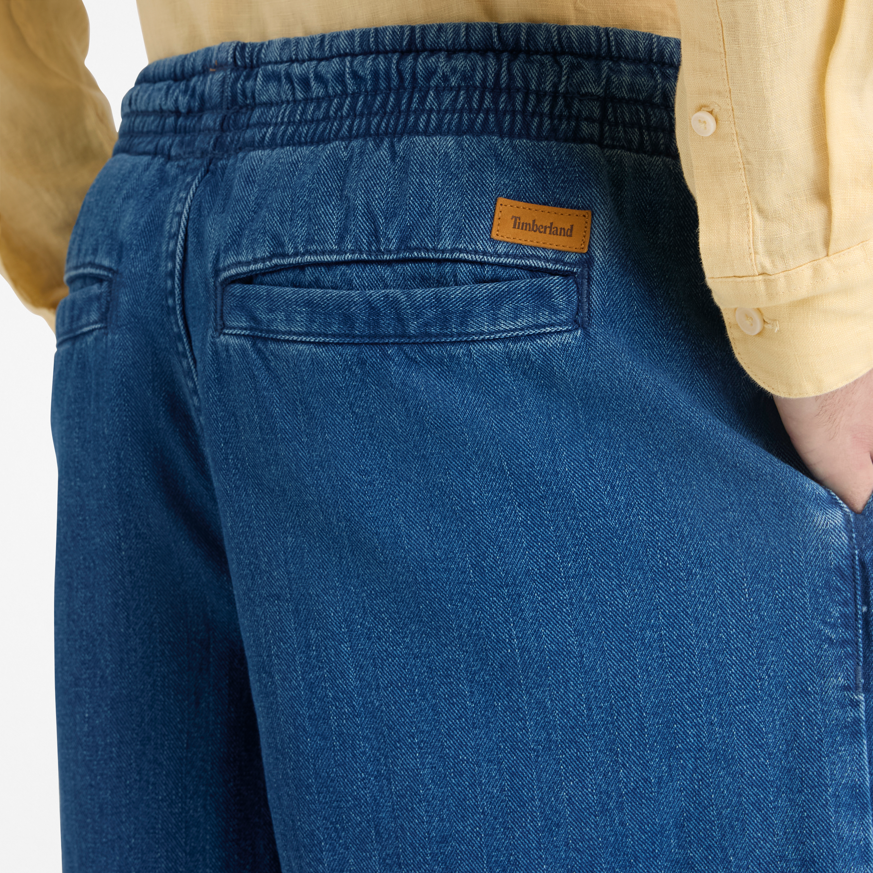 Herringbone Denim Short For Men