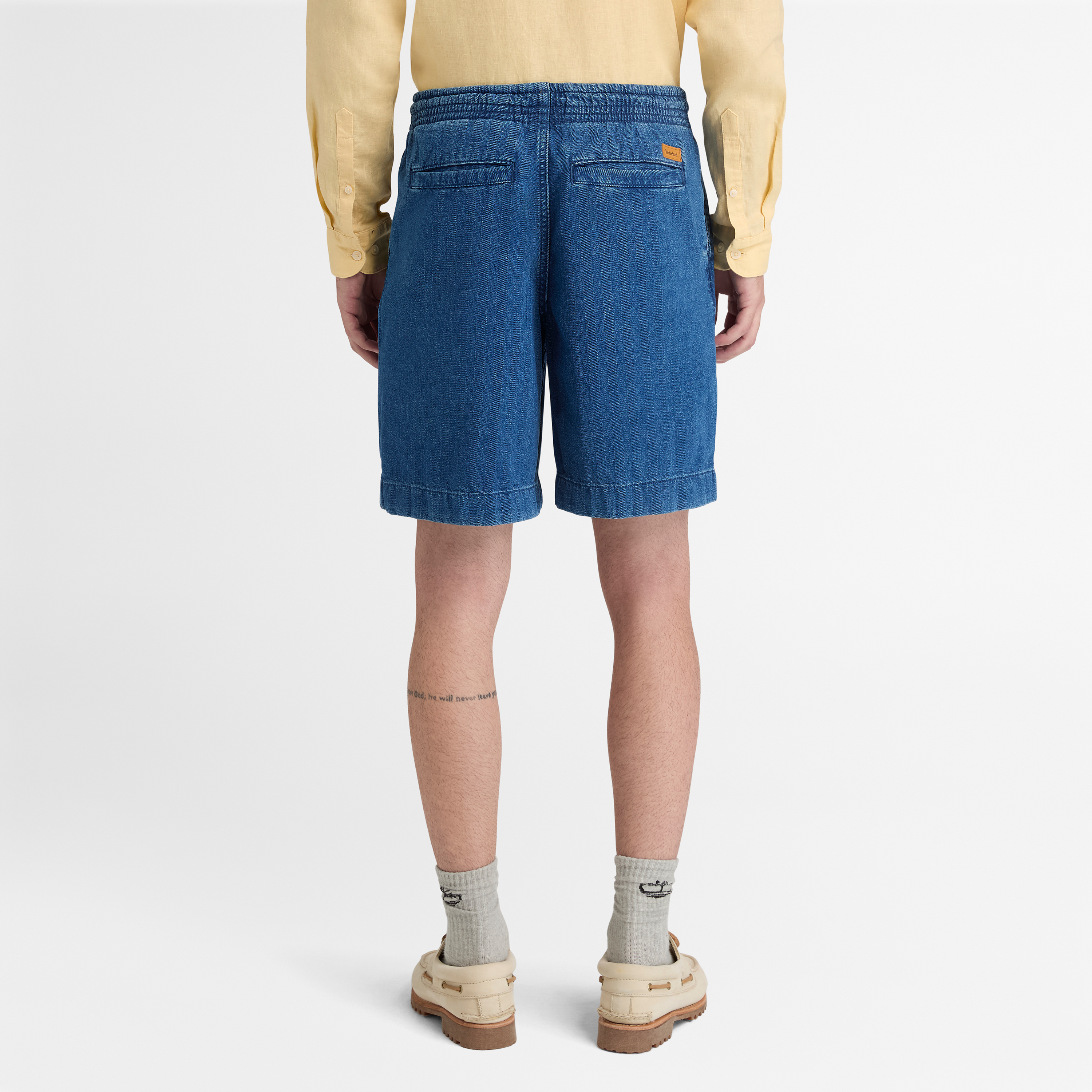 Herringbone Denim Short For Men