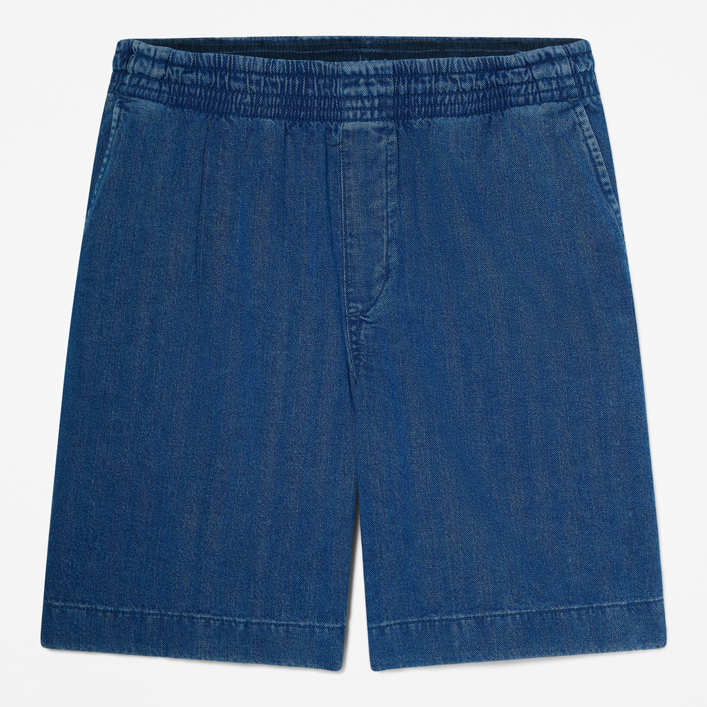Herringbone Denim Short For Men