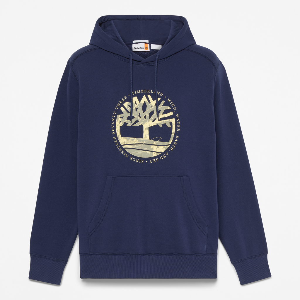 Tree Logo Lake House Graphic Hoodie For Men