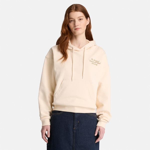 Brushed Back Logo Hoodie For Women