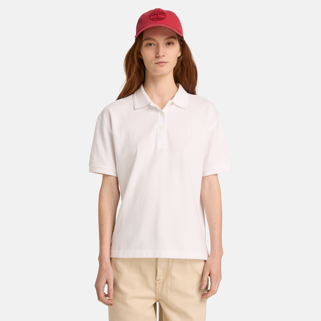 Short Sleeve Pique Polo For Women