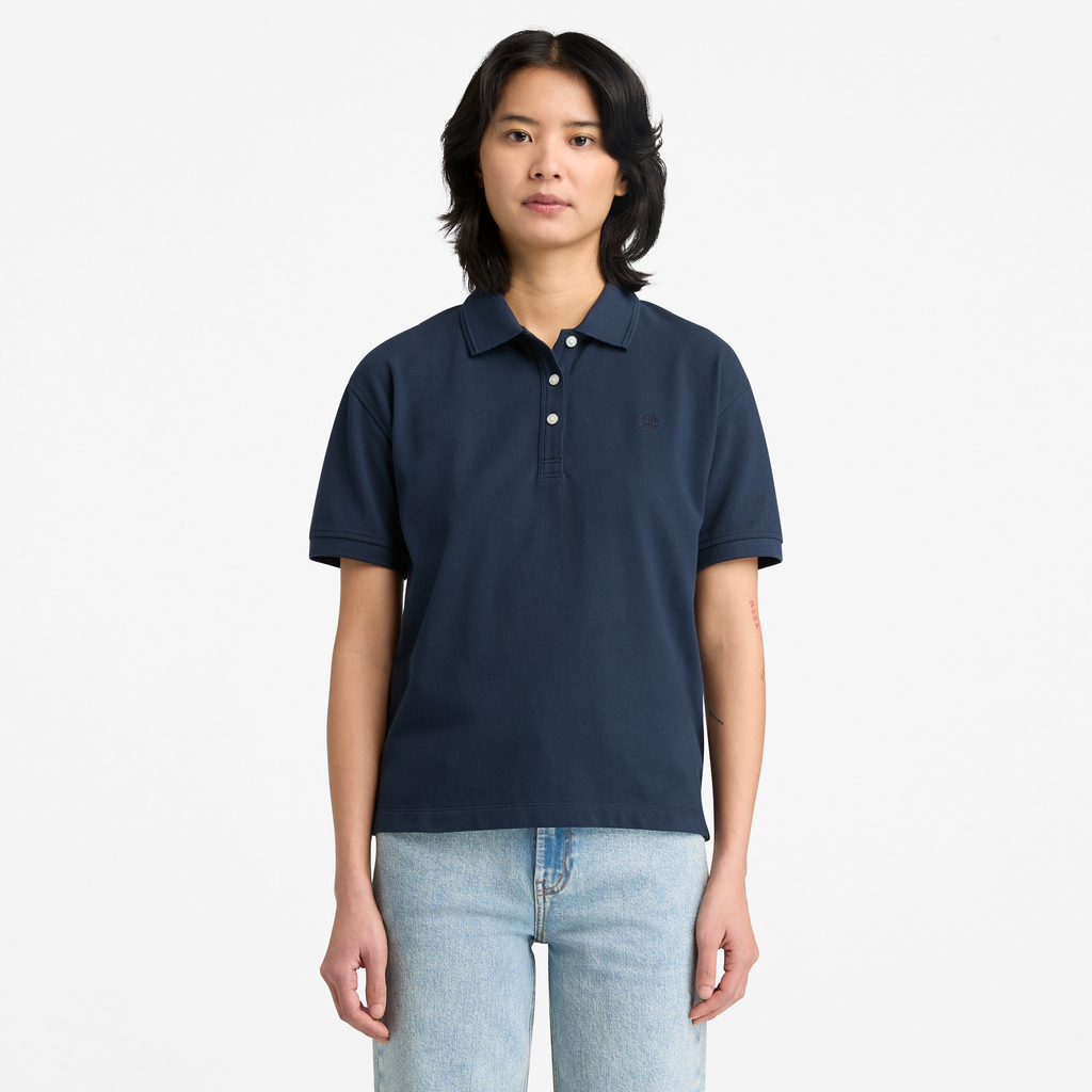 Short Sleeve Pique Polo For Women