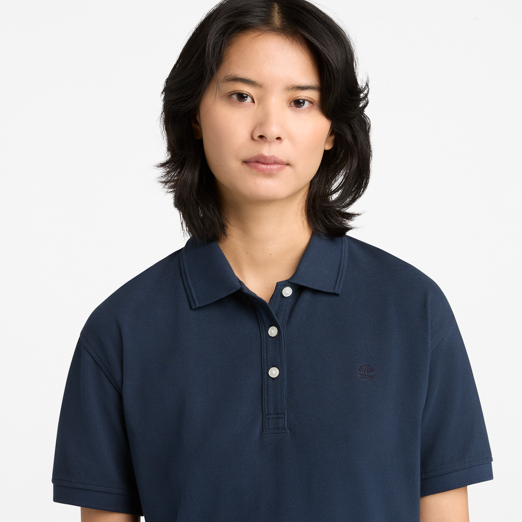 Short Sleeve Pique Polo For Women