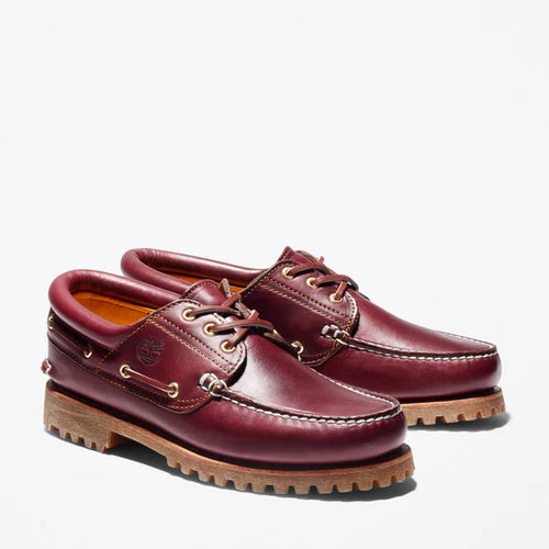 Timberland Authentic 3-Eye Boat Shoe For Men In Burgundy Timberland Authentic 3-Eye Boat Shoe For Men In Burgundy