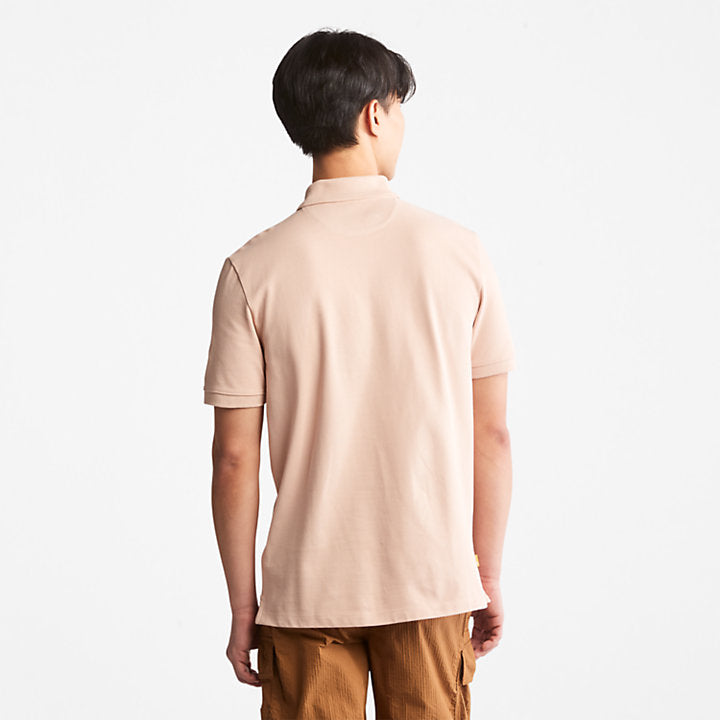 TIMBERLAND MILLERS RIVER PIQUE POLO SHIRT FOR MEN IN PALE PINK
