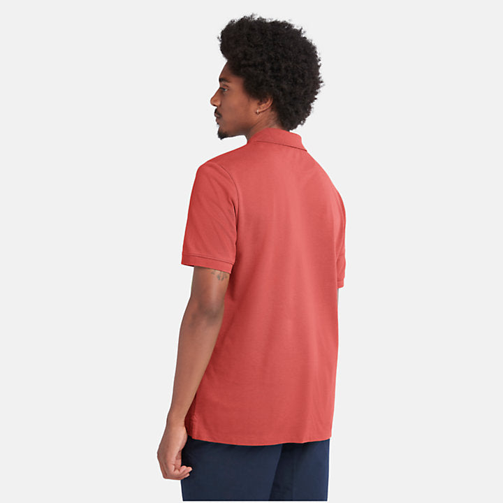TIMBERLAND MILLERS RIVER PIQUE POLO SHIRT FOR MEN IN RUST