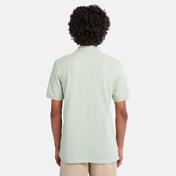 TIMBERLAND MILLERS RIVER PIQUE POLO SHIRT FOR MEN IN LIGHT GREEN