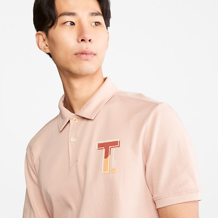 TIMBERLAND TIMBERFRESH POLO SHIRT FOR MEN IN PINK