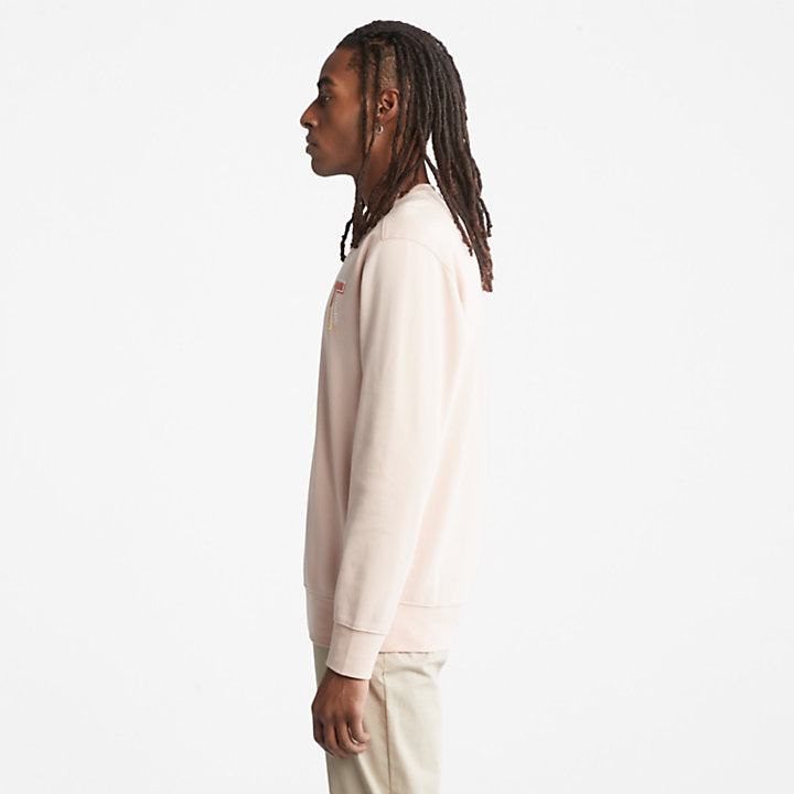 TIMBERLAND SWEATSHIRT WITH TIMBERFRESH TECHNOLOGY FOR MEN IN PINK