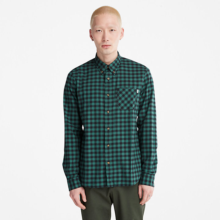 TIMBERLAND BACK RIVER SLIM CHECK SHIRT FOR MEN IN GREEN