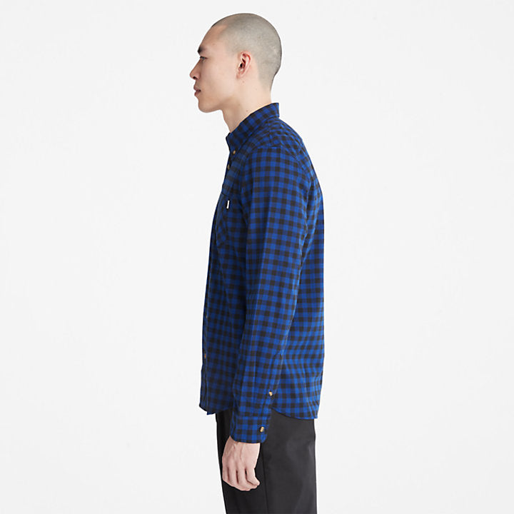 TIMBERLAND BACK RIVER SLIM CHECK SHIRT FOR MEN IN BLUE