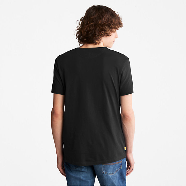TIMBERLAND DUNSTAN RIVER V-NECK T-SHIRT FOR MEN IN BLACK