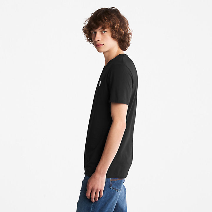 TIMBERLAND DUNSTAN RIVER V-NECK T-SHIRT FOR MEN IN BLACK