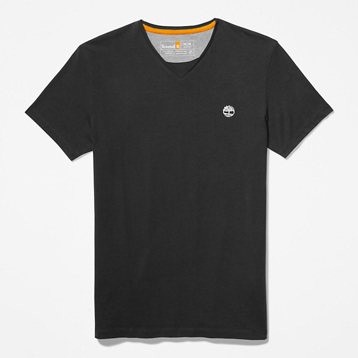 TIMBERLAND DUNSTAN RIVER V-NECK T-SHIRT FOR MEN IN BLACK