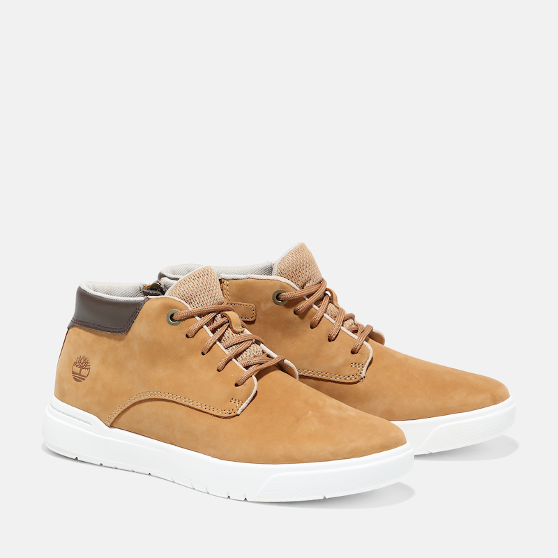 TIMBERLAND SENECA BAY ZIP LEATHER CHUKKA FOR JUNIOR IN WHEAT