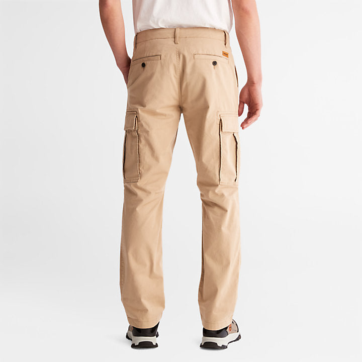 TIMBERLAND CORE TWILL CARGO TROUSERS FOR MEN IN BEIGE