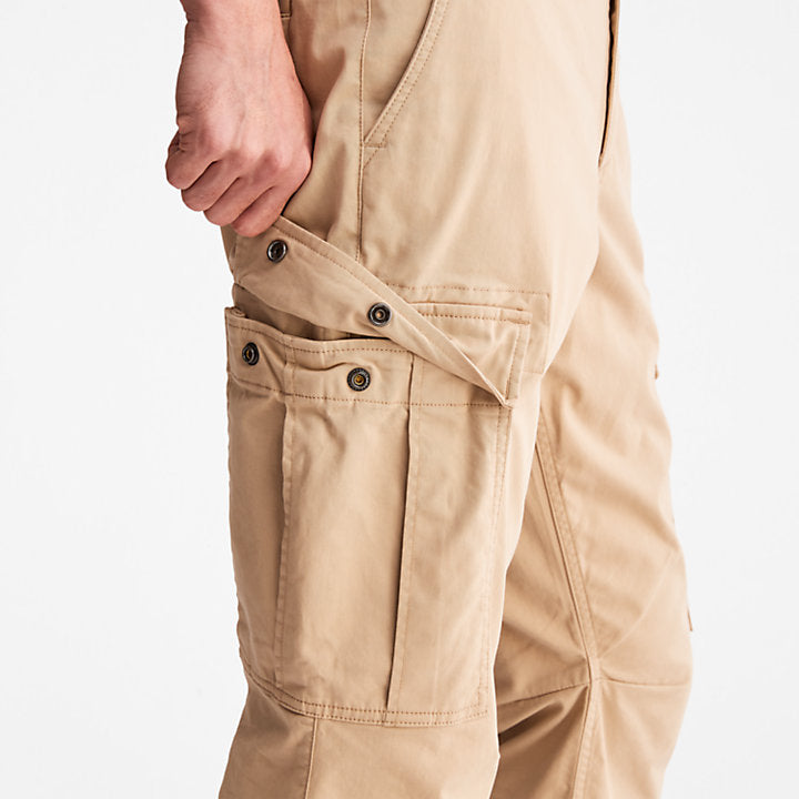 TIMBERLAND CORE TWILL CARGO TROUSERS FOR MEN IN BEIGE