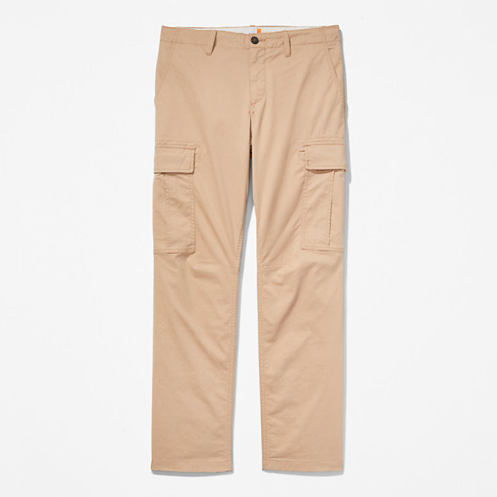 TIMBERLAND CORE TWILL CARGO TROUSERS FOR MEN IN BEIGE