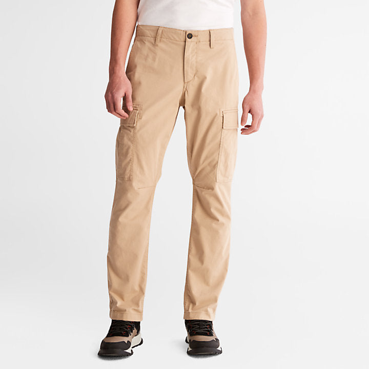 TIMBERLAND CORE TWILL CARGO TROUSERS FOR MEN IN BEIGE