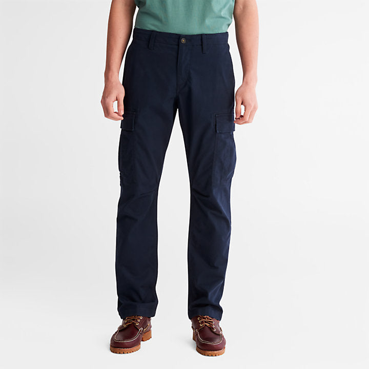 Buy Navy Blue Straight Cotton Stretch Cargo Trousers from Next USA