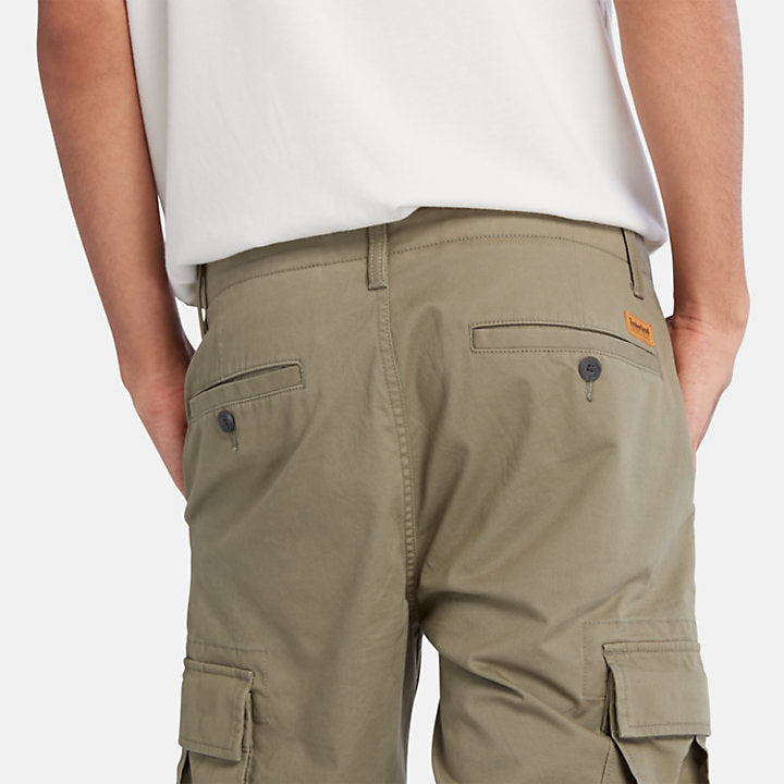 TIMBERLAND CORE TWILL CARGO TROUSERS FOR MEN IN GREEN