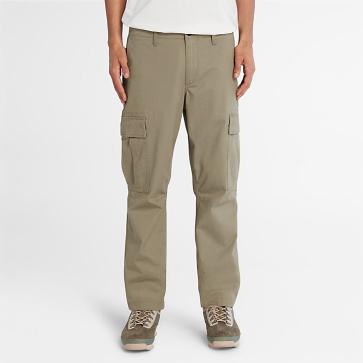 TIMBERLAND CORE TWILL CARGO TROUSERS FOR MEN IN GREEN