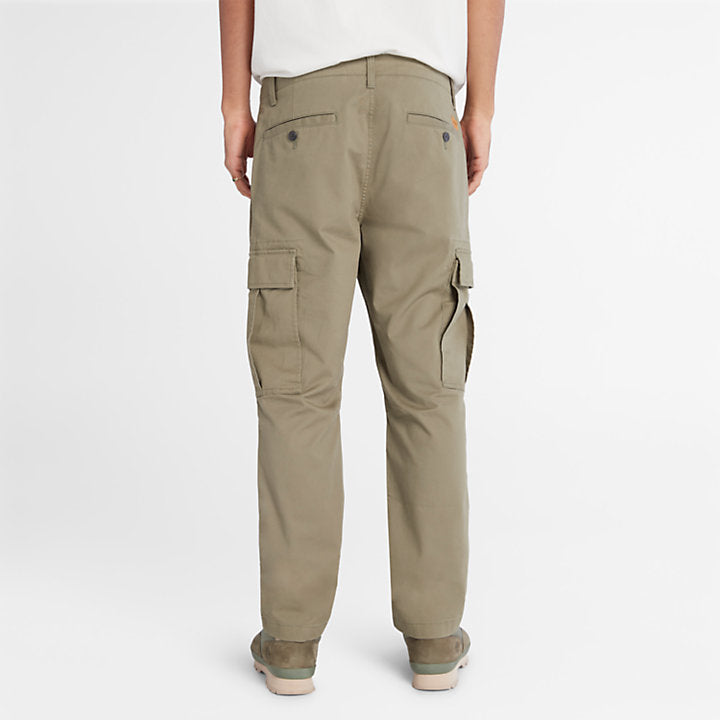 TIMBERLAND CORE TWILL CARGO TROUSERS FOR MEN IN GREEN