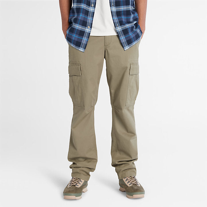 TIMBERLAND CORE TWILL CARGO TROUSERS FOR MEN IN GREEN
