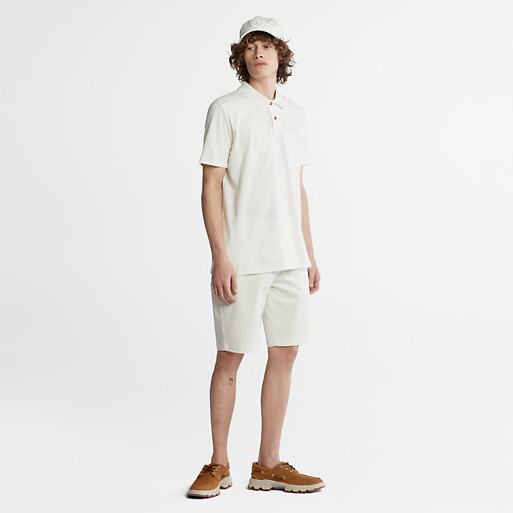 TIMBERLAND SQUAM LAKE STRETCH CHINO SHORTS FOR MEN IN WHITE