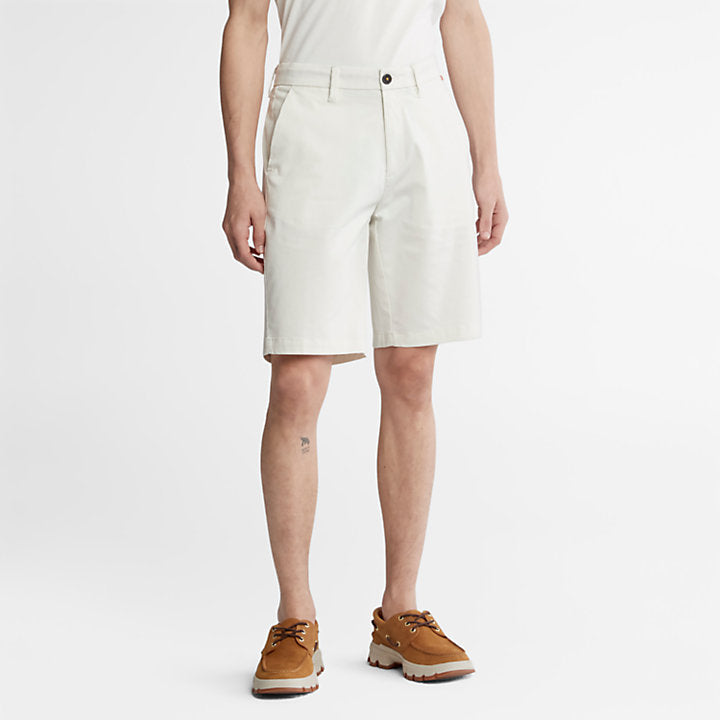 TIMBERLAND SQUAM LAKE STRETCH CHINO SHORTS FOR MEN IN WHITE