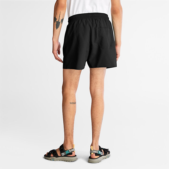 TIMBERLAND SUNAPEE LAKE SOLID SWIM SHORTS FOR MEN IN BLACK