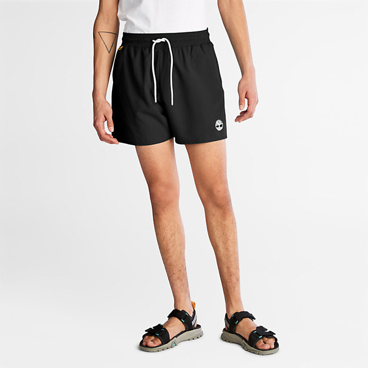 TIMBERLAND SUNAPEE LAKE SOLID SWIM SHORTS FOR MEN IN BLACK