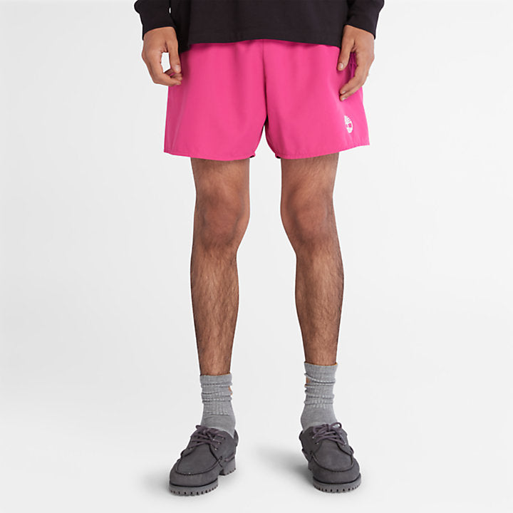 TIMBERLAND SUNAPEE LAKE SOLID SWIM SHORTS FOR MEN IN PINK