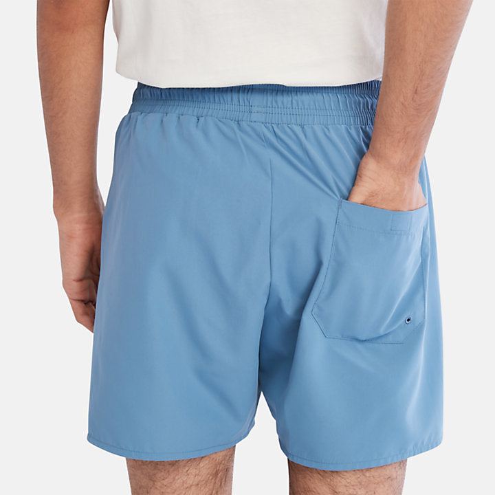 TIMBERLAND SUNAPEE LAKE SOLID SWIM SHORTS FOR MEN IN BLUE