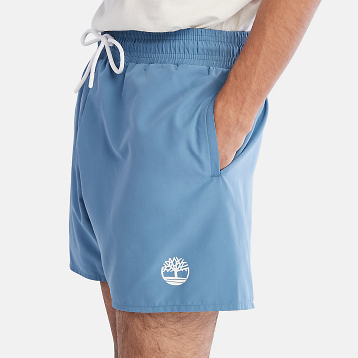 TIMBERLAND SUNAPEE LAKE SOLID SWIM SHORTS FOR MEN IN BLUE