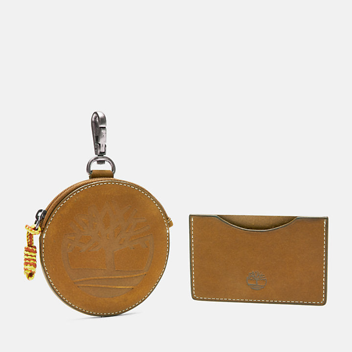 CARD HOLDER AND COIN POUCH GIFT SET IN WHEAT