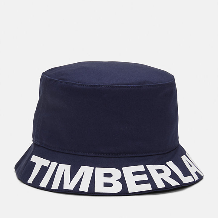 TEXT LOGO BUCKET HAT FOR MEN IN NAVY