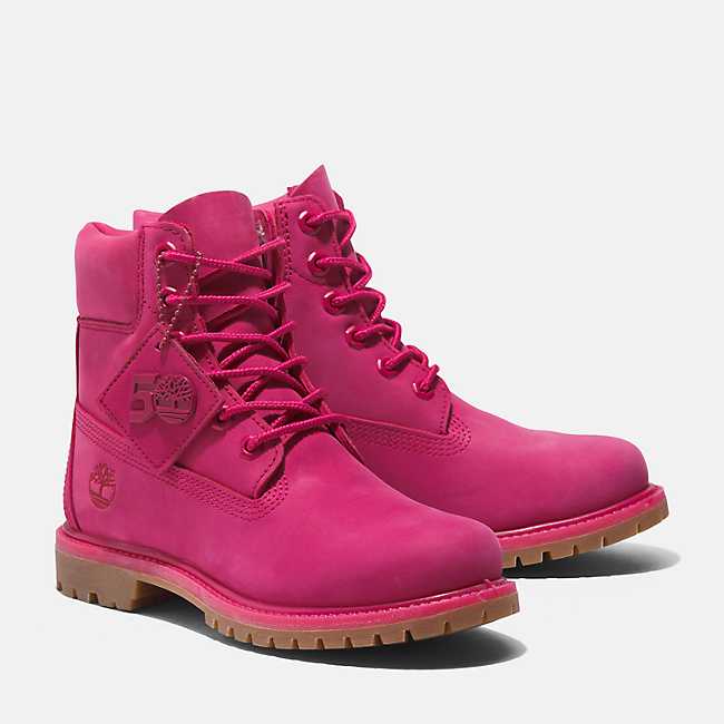 Womens pink cheap timberland boots sale