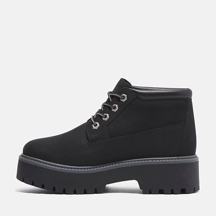 Stone Street Platform Waterproof Chukka For Women In Black
