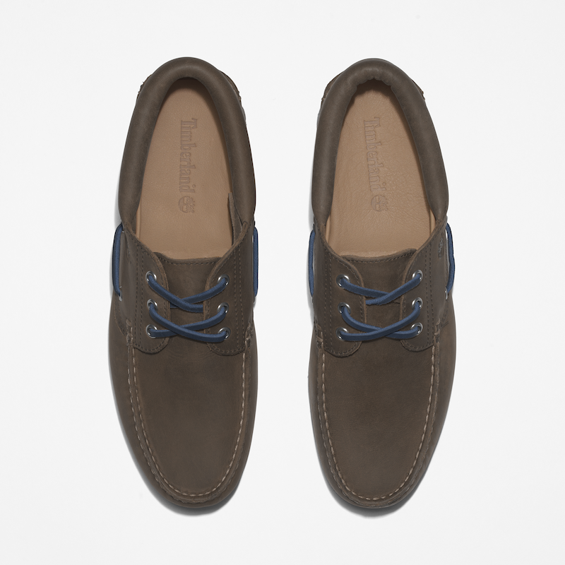 Timberland 3-Eye Lug Hand-Sewn Boat Shoe For Men In Dark Brown