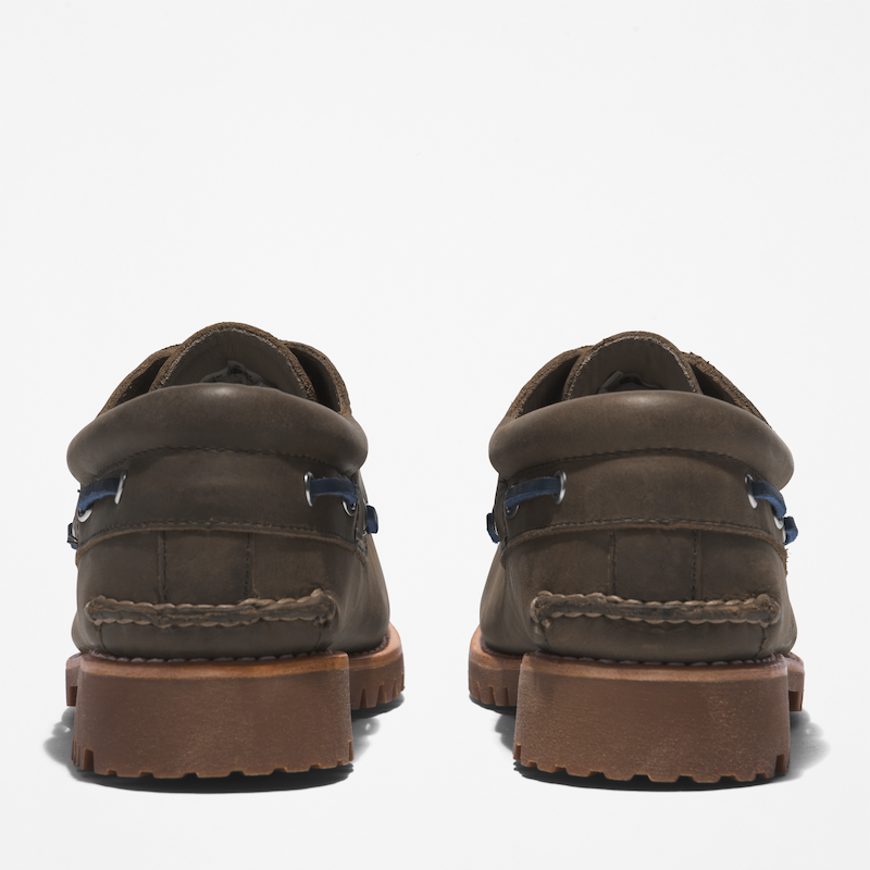 Timberland 3-Eye Lug Hand-Sewn Boat Shoe For Men In Dark Brown