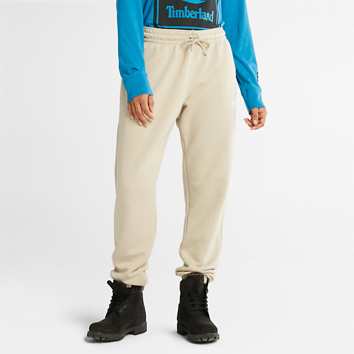 TIMBERLAND LUXE OMFORT REFIBRA SWEATPANTS FOR ALL GENDER IN LIGHT BEIGE