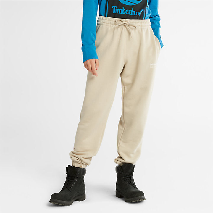 TIMBERLAND LUXE OMFORT REFIBRA SWEATPANTS FOR ALL GENDER IN LIGHT BEIGE