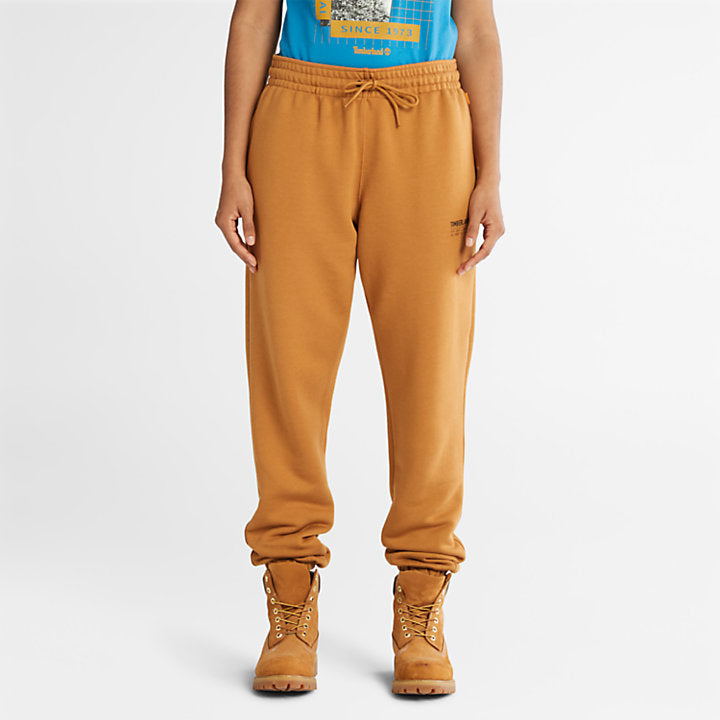 TIMBERLAND LUXE COMFORT REFIBRA SWEATPANTS FOR ALL GENDER IN WHEAT