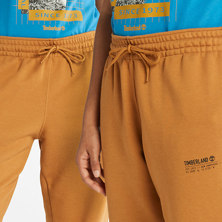 TIMBERLAND LUXE COMFORT REFIBRA SWEATPANTS FOR ALL GENDER IN WHEAT