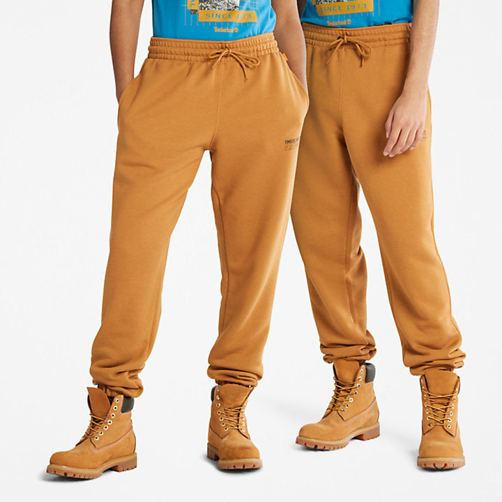 TIMBERLAND LUXE COMFORT REFIBRA SWEATPANTS FOR ALL GENDER IN WHEAT