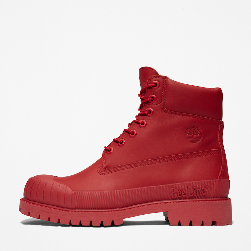 Bee Line X Timberland Premium 6-Inch Rubber-Toe Boot for Men in Red